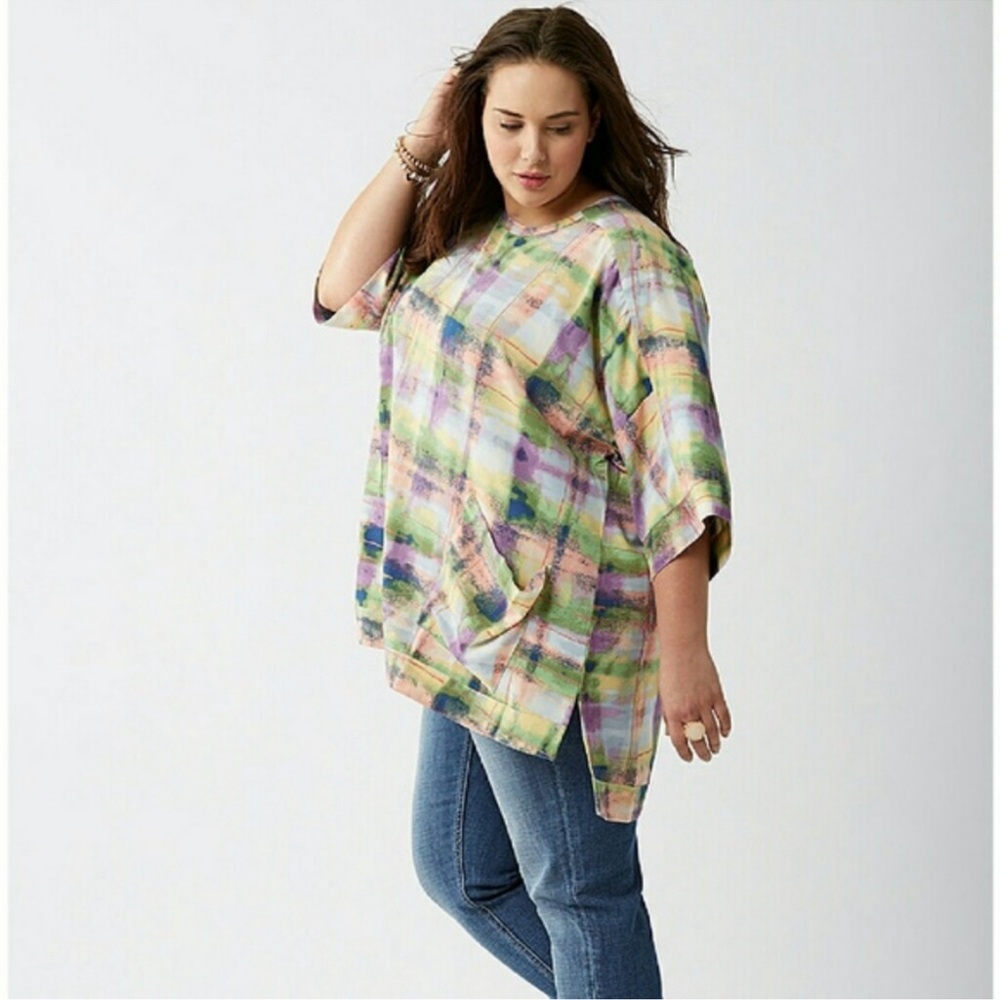 Melissa McCarthy Seven7 Tunic Size 1X Watercolor